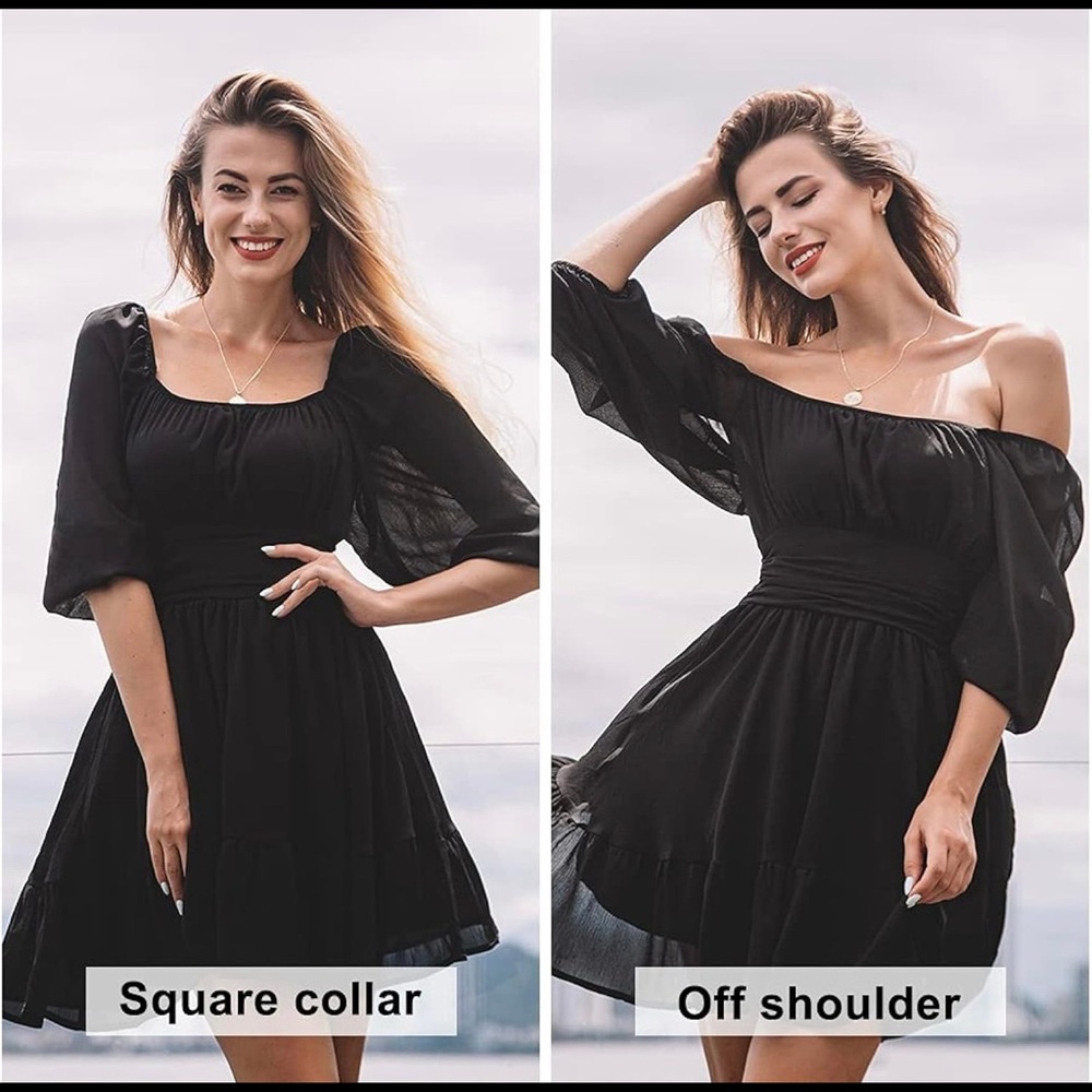 New Black Tie Back Summer Dress Size 2X